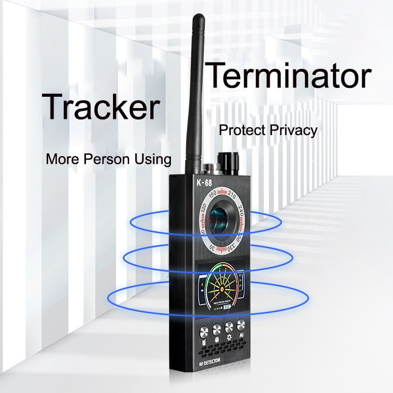 K68 Pro 보안 RF 버그 안티 솔직한 카메라 신호 감지기 주파수 스캐너, GPS 무선 추적기 GSM 감지기 마이크로 웨이브